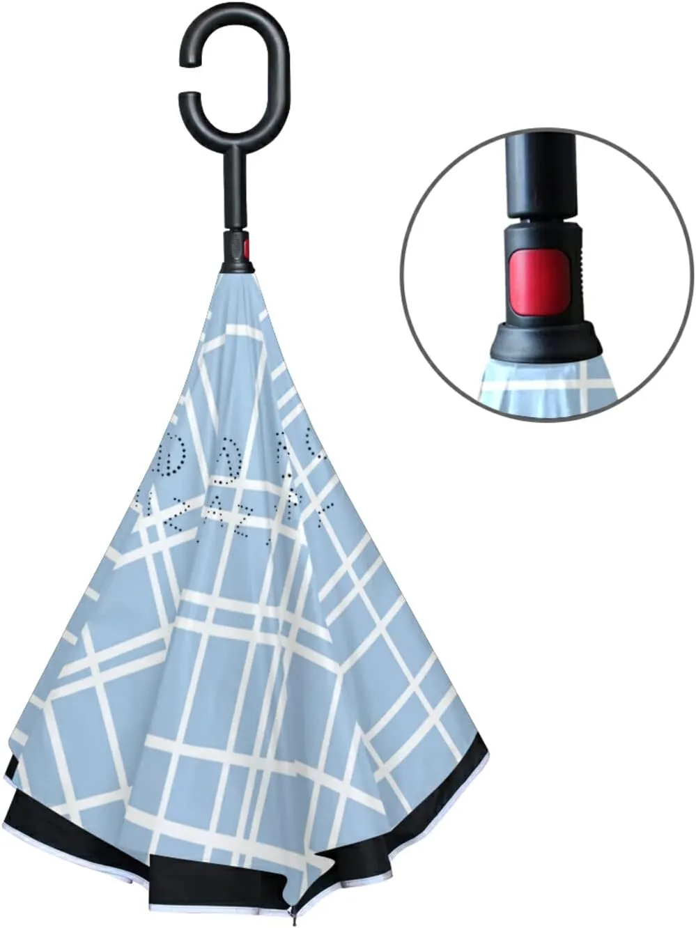 Oyihfvs Double Layer Inverted Umbrella, With C-Shaped Handle Windproof UV Proof Durable Parasol, For Men Women Outdoor Folding Rain Sun