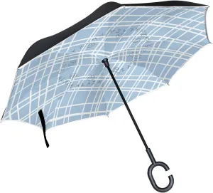 Oyihfvs Double Layer Inverted Umbrella, With C-Shaped Handle Windproof UV Proof Durable Parasol, For Men Women Outdoor Folding Rain Sun
