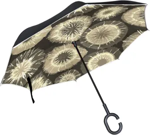 Oyihfvs Double Layer Inverted Umbrella, With C-Shaped Handle Windproof UV Proof Durable Parasol, For Men Women Outdoor Folding Rain Sun