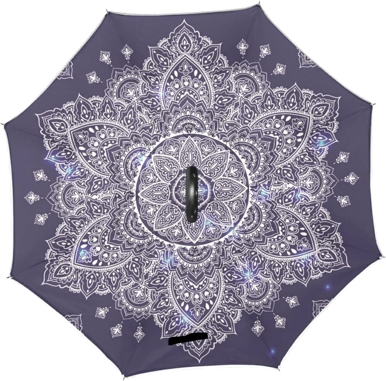Oyihfvs Double Layer Inverted Umbrella, With C-Shaped Handle Windproof UV Proof Durable Parasol, For Men Women Outdoor Folding Rain Sun