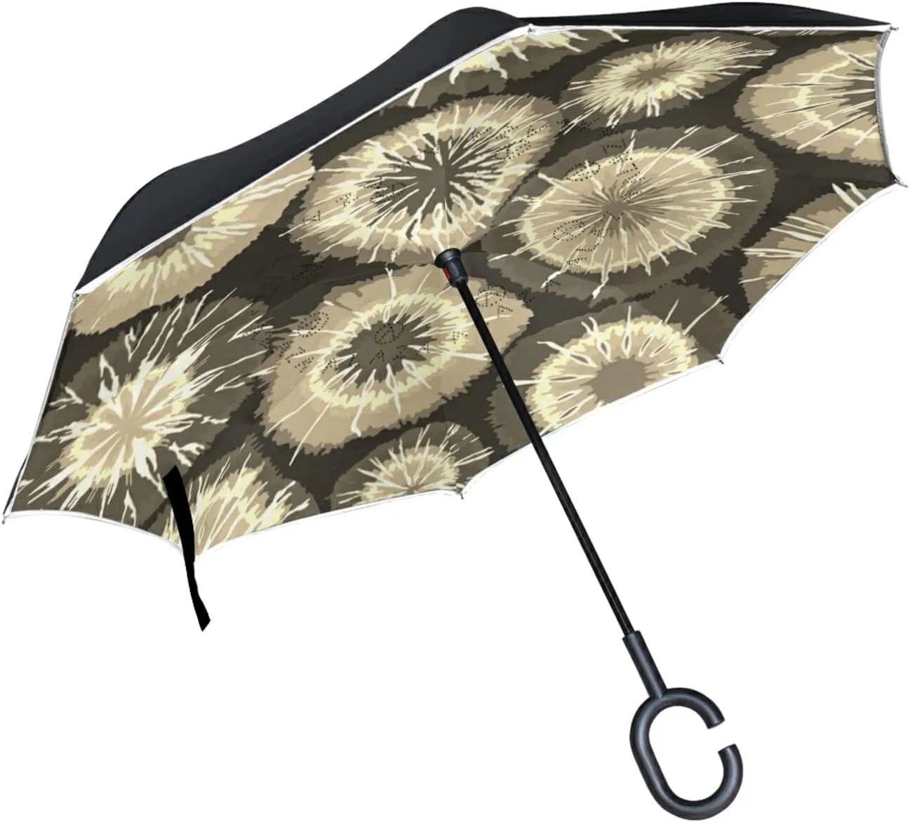 Oyihfvs Double Layer Inverted Umbrella, With C-Shaped Handle Windproof UV Proof Durable Parasol, For Men Women Outdoor Folding Rain Sun