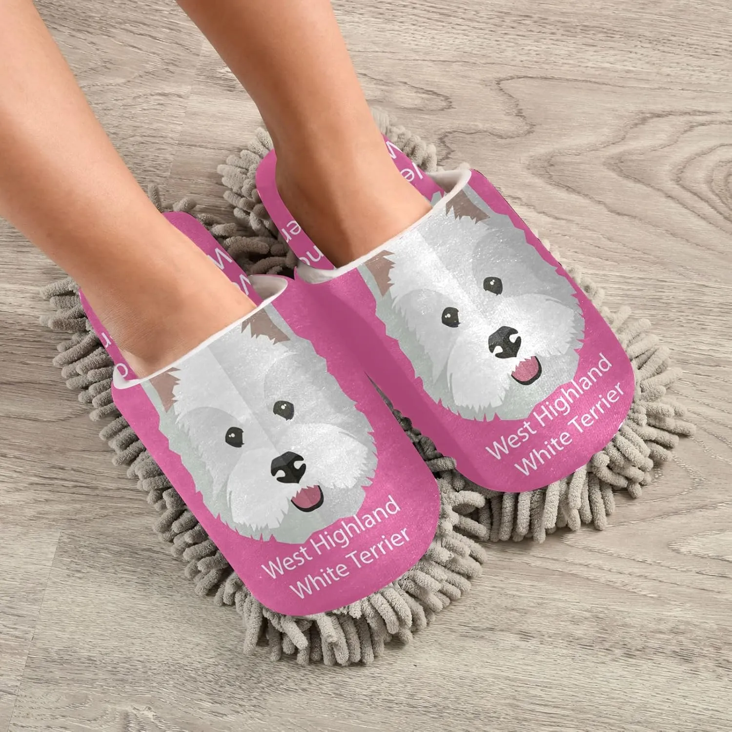 Oyihfvs Mop Slippers Shoes, Unisex Cleaning House Slippers Spa Dusting Slippers M-L