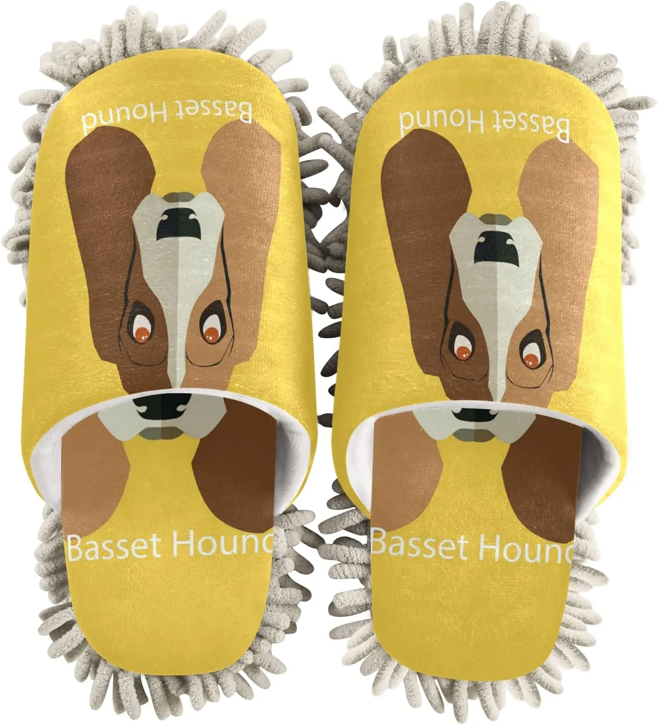 Oyihfvs Mop Slippers Shoes, Unisex Cleaning House Slippers Spa Dusting Slippers M-L