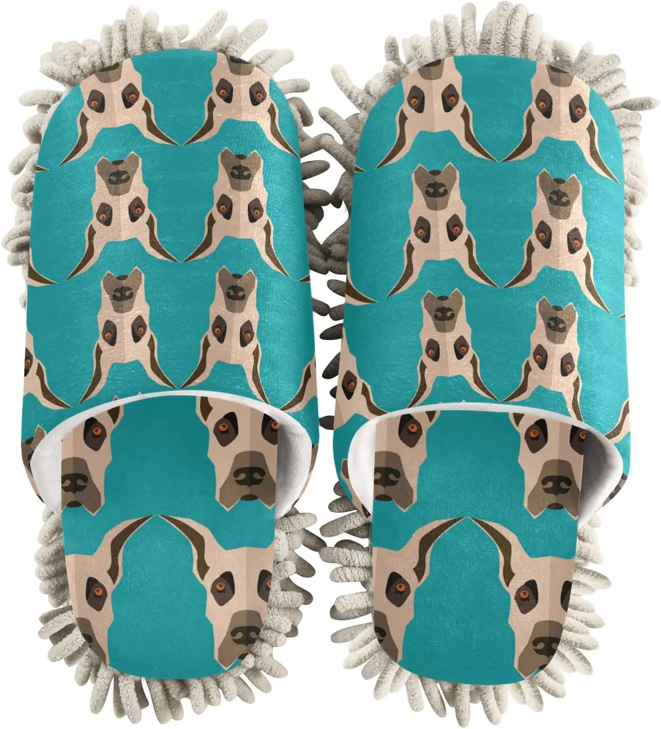 Oyihfvs Mop Slippers Shoes, Unisex Cleaning House Slippers Spa Dusting Slippers M-L