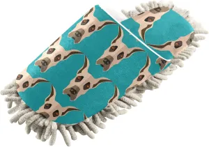 Oyihfvs Mop Slippers Shoes, Unisex Cleaning House Slippers Spa Dusting Slippers M-L