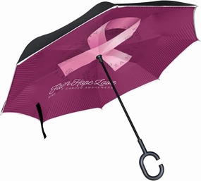 Oyihfvs Double Layer Inverted Umbrella, With C-Shaped Handle Windproof UV Proof Durable Parasol, For Men Women Outdoor Folding Rain Sun