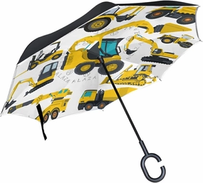 Oyihfvs Double Layer Inverted Umbrella, With C-Shaped Handle Windproof UV Proof Durable Parasol, For Men Women Outdoor Folding Rain Sun