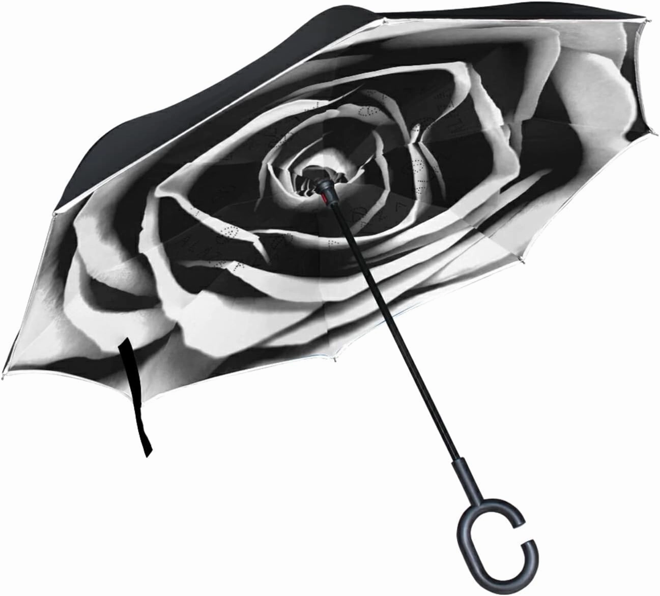 Oyihfvs Double Layer Inverted Umbrella, With C-Shaped Handle Windproof UV Proof Durable Parasol, For Men Women Outdoor Folding Rain Sun