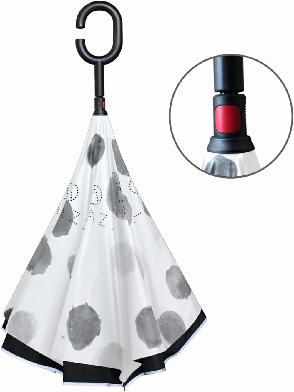 Oyihfvs Double Layer Inverted Umbrella, With C-Shaped Handle Windproof UV Proof Durable Parasol, For Men Women Outdoor Folding Rain Sun