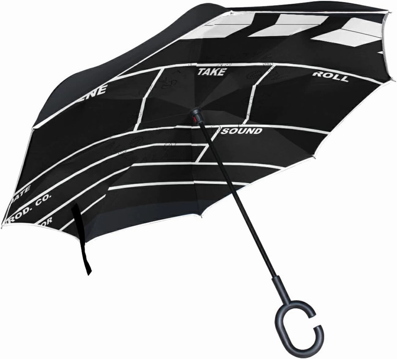 Oyihfvs Double Layer Inverted Umbrella, With C-Shaped Handle Windproof UV Proof Durable Parasol, For Men Women Outdoor Folding Rain Sun