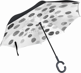 Oyihfvs Double Layer Inverted Umbrella, With C-Shaped Handle Windproof UV Proof Durable Parasol, For Men Women Outdoor Folding Rain Sun