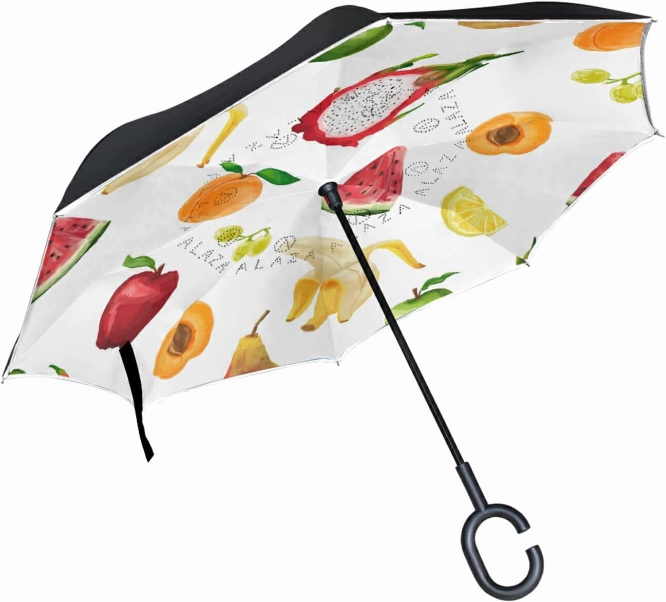Oyihfvs Double Layer Inverted Umbrella, With C-Shaped Handle Windproof UV Proof Durable Parasol, For Men Women Outdoor Folding Rain Sun
