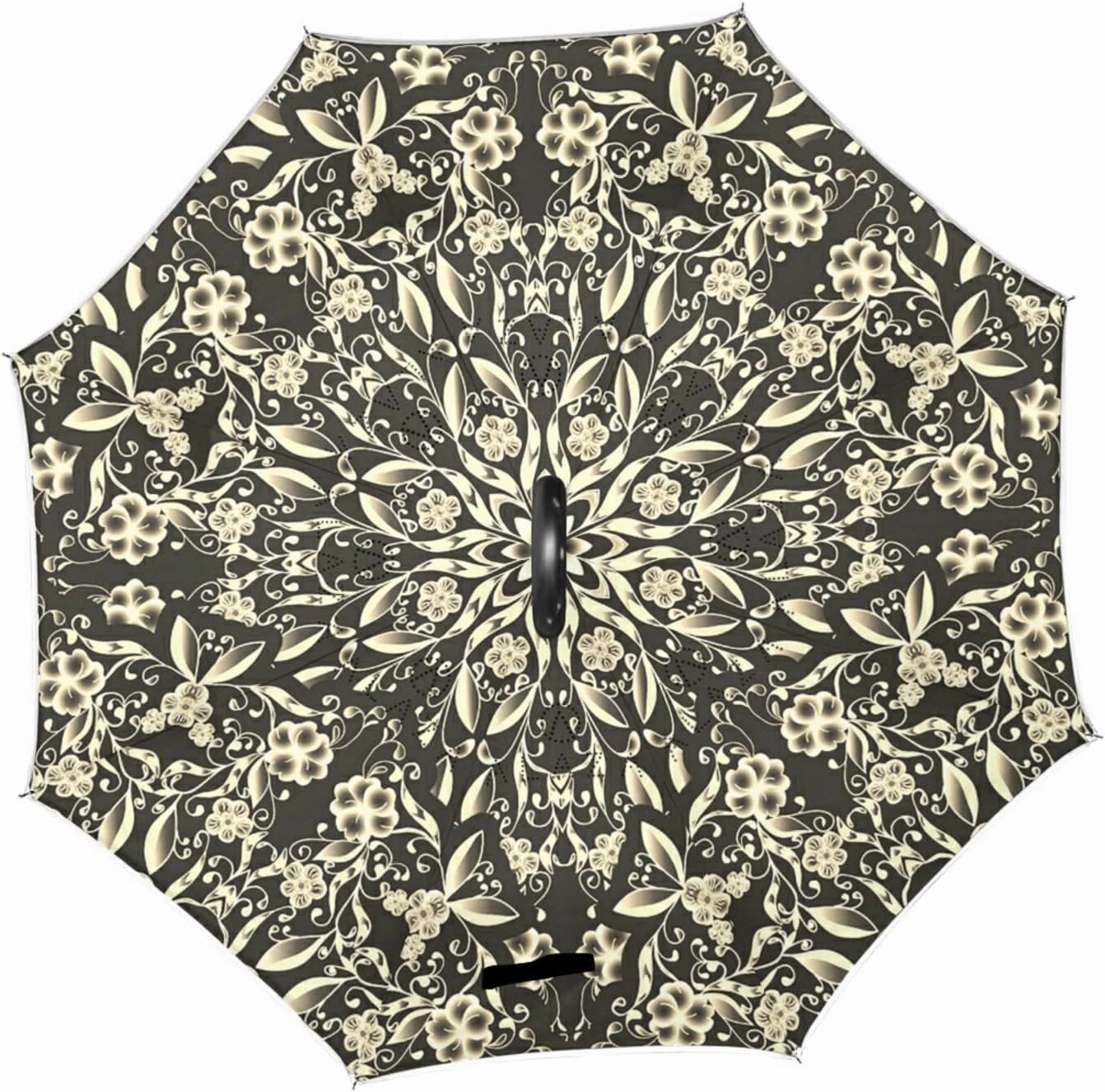 Oyihfvs Double Layer Inverted Umbrella, With C-Shaped Handle Windproof UV Proof Durable Parasol, For Men Women Outdoor Folding Rain Sun