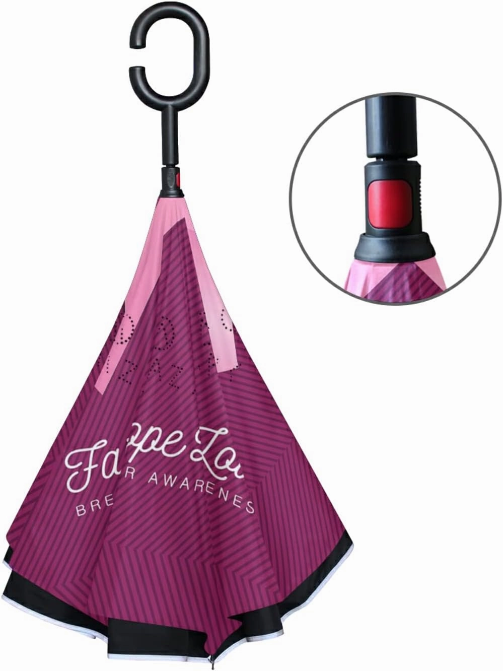 Oyihfvs Double Layer Inverted Umbrella, With C-Shaped Handle Windproof UV Proof Durable Parasol, For Men Women Outdoor Folding Rain Sun