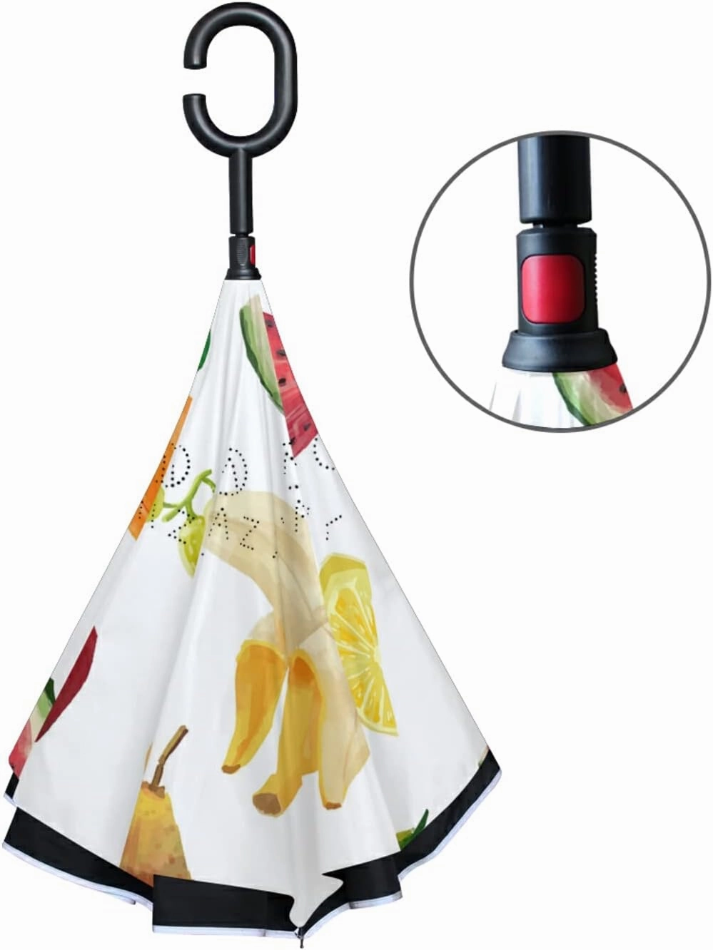 Oyihfvs Double Layer Inverted Umbrella, With C-Shaped Handle Windproof UV Proof Durable Parasol, For Men Women Outdoor Folding Rain Sun