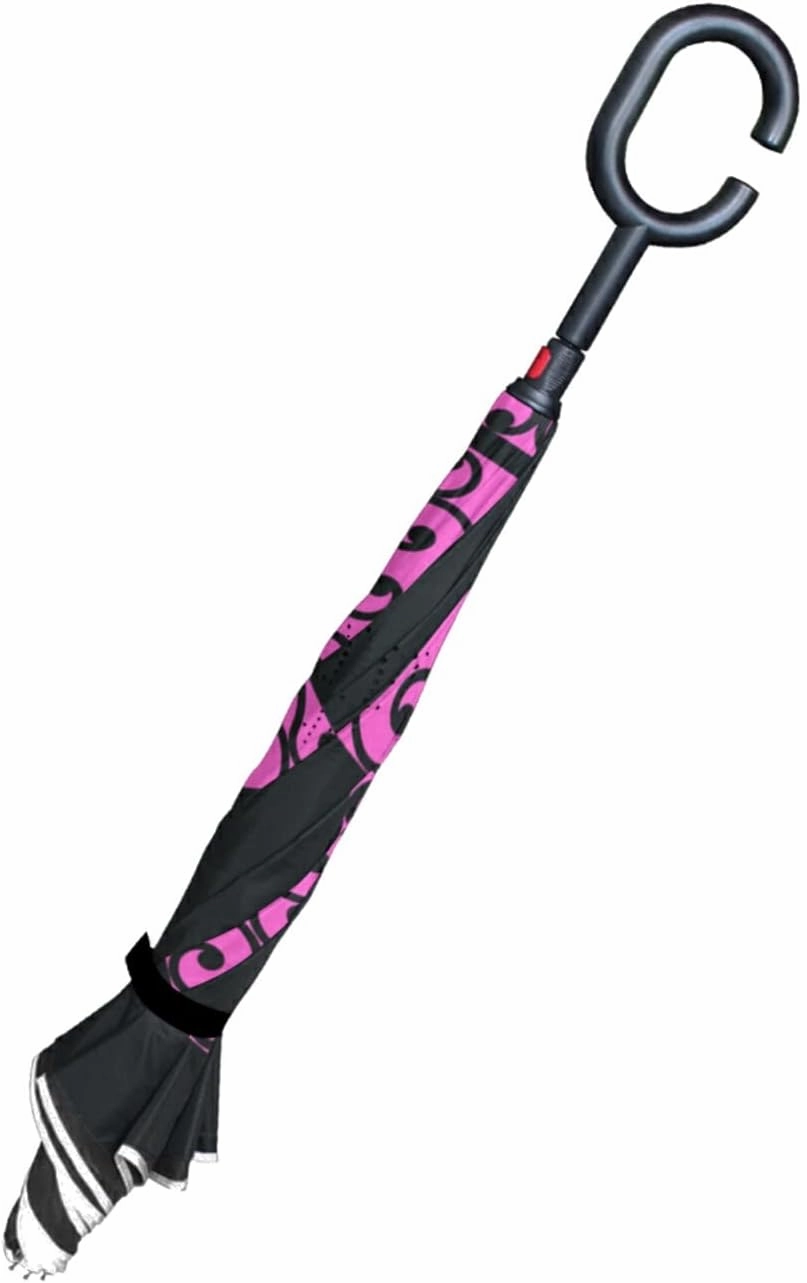 Oyihfvs Double Layer Inverted Umbrella, With C-Shaped Handle Windproof UV Proof Durable Parasol, For Men Women Outdoor Folding Rain Sun