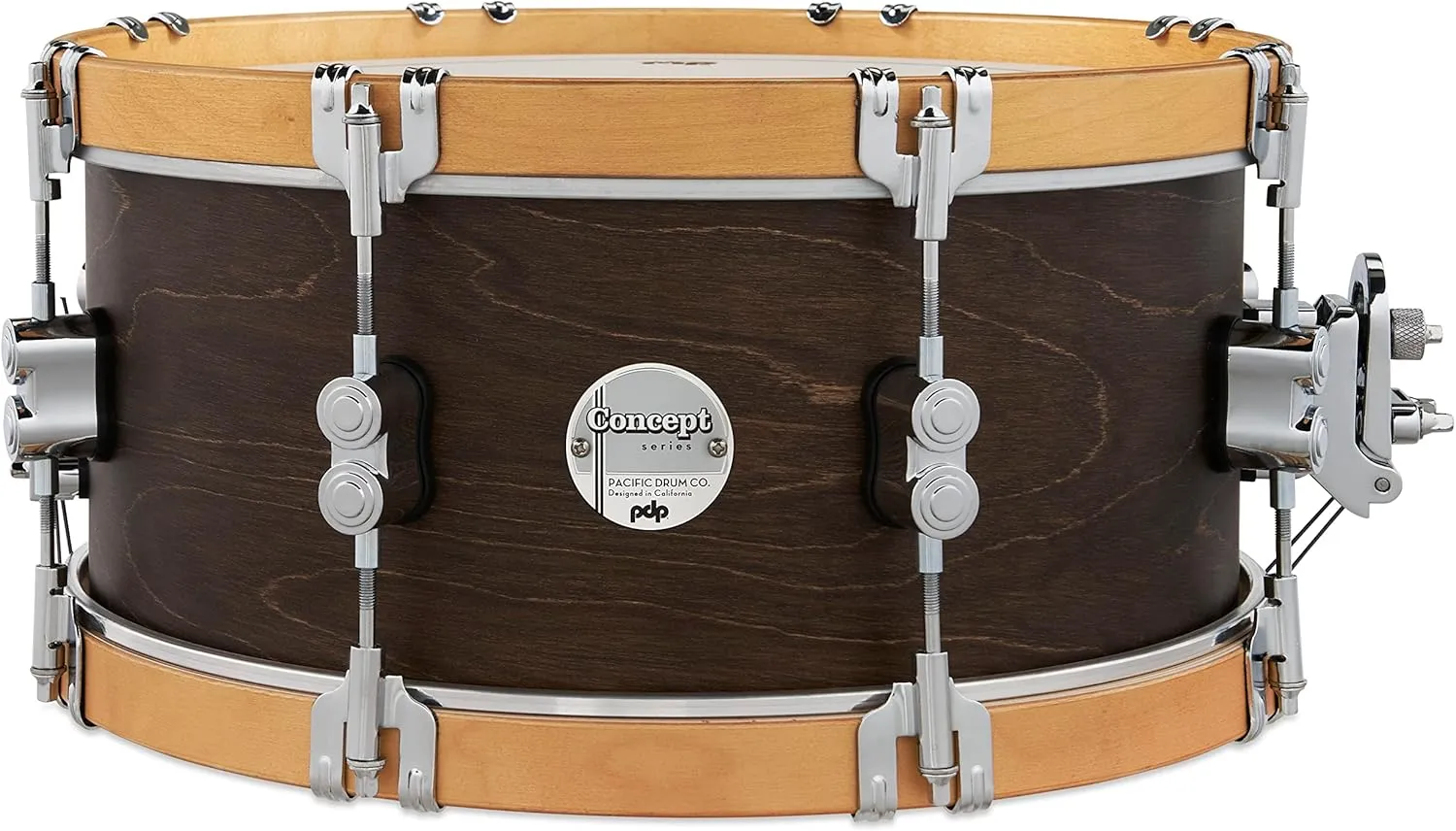 Pacific Drums & Percussion Add-Ons PDP Concept Classic, 6.5x14, Walnut/Natural Hoops Snare Drum (PDCC6514SSWN)