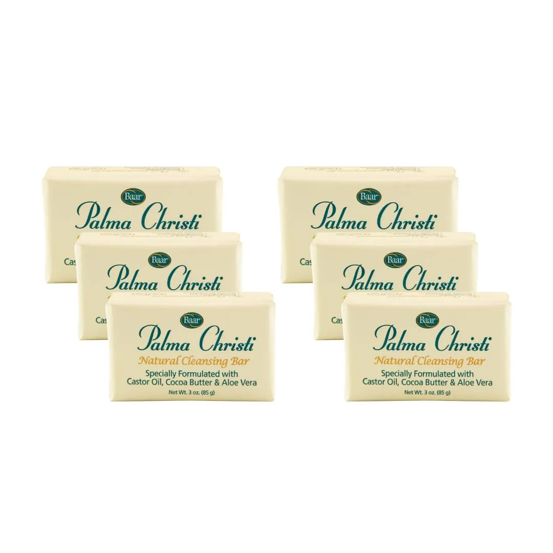 Palma Christi (Castor Oil) Natural Cleansing Bar Soap, 6 bar set