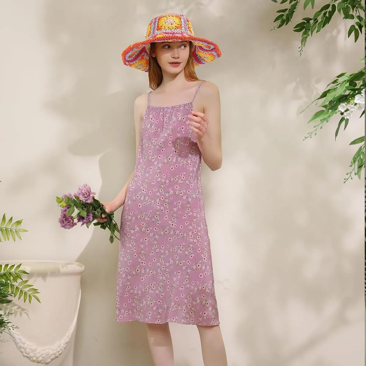 Papyrus Wide Brim Sun Hat with Bohemian Style for Women Foldable Beach Fishing Hat UV Protection Lightweight Straw Hat