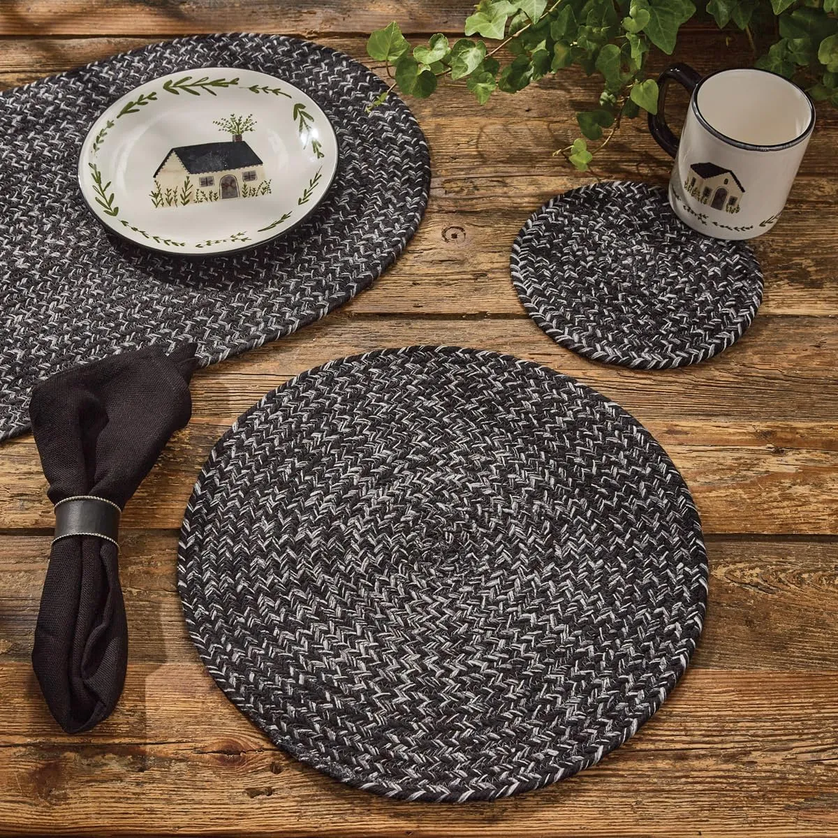 Park Designs Pepper Spice Bin Braided Table Runner 15" X 36"