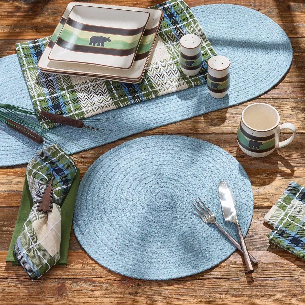 Park Designs Spice Island Spice Bin Braided Table Runner 15" X 36"