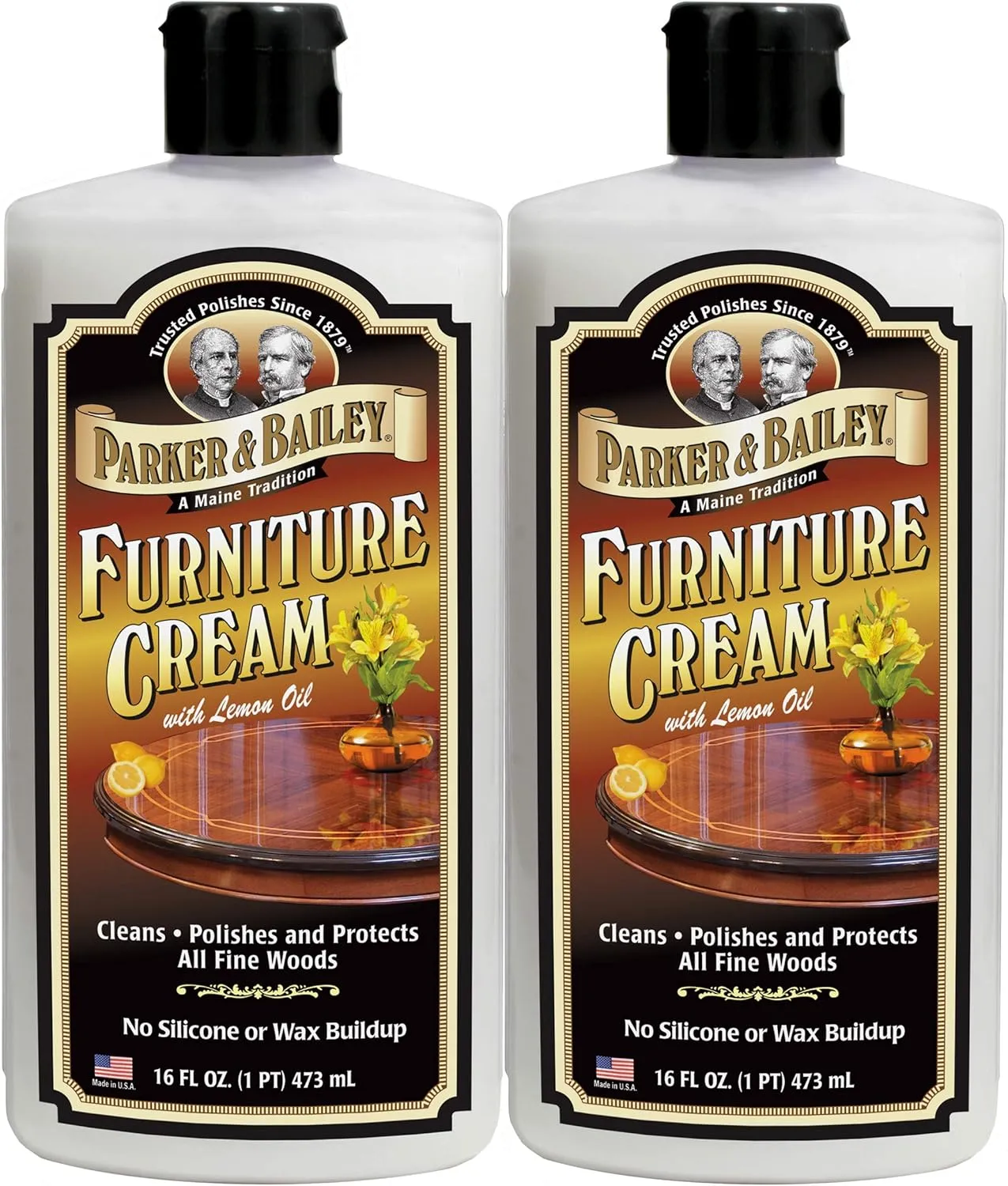 Parker & Bailey Furniture Cream with Lemon Oil, 16 oz, 2 pack set