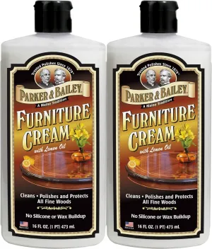 Parker & Bailey Furniture Cream with Lemon Oil, 16 oz, 2 pack set