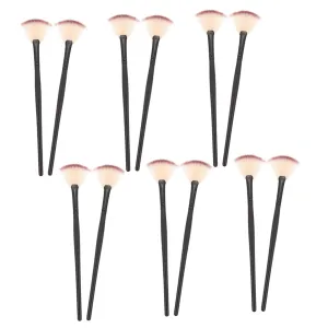 PartyKindom 12pcs Beauty Face Brush Set Fan Shaped Facial Mask Applicator for Skincare Makeup Gentle Application
