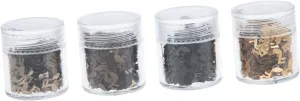 PartyKindom 3sets 4 Boxes Note Shape Nail Art Sequins DIY Glittering Nail Decors for Creative Manicure Thin Metallic Finish for Various Occasions 4boxes*3