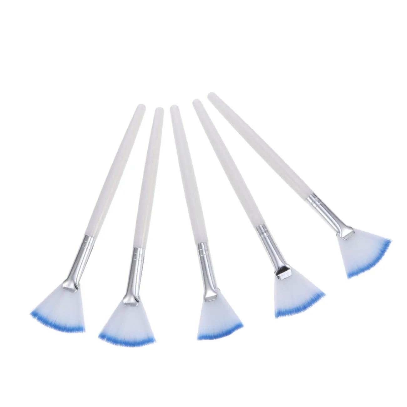 PartyKindom 5pcs Mask Brush Face Masks Skincare Facial Mask Gentle Facials Cleansing Face Mask Skin Care Brushes Face Applicator Mud Mask Fan-shaped Brush Makeup Artificial Fiber White