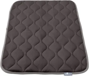 Paw Inspired Washable Padded Crate Mats for Dogs | 35” x 22” Pad, Fits 36-inch Kennels | Leakproof, Plush Pet Beds (Gray)