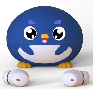 Penguins Kids Bluetooth Headphones with Mic, 85dB Volume Limited, 30Hrs Playtime, Waterproof, Touch Control, Wireless Earbuds for Small Ears, School/Tablet