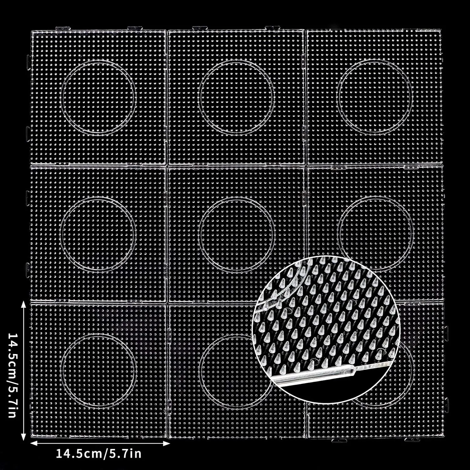 Perler Bead Pegboards, Dedoot 20 Pieces 5mm Fuse Bead Board Clear Plastic Perler Bead Design Square Boards (9 Board   9 Ironing Paper   2 Beads Tweezers) for DIY Craft Beads