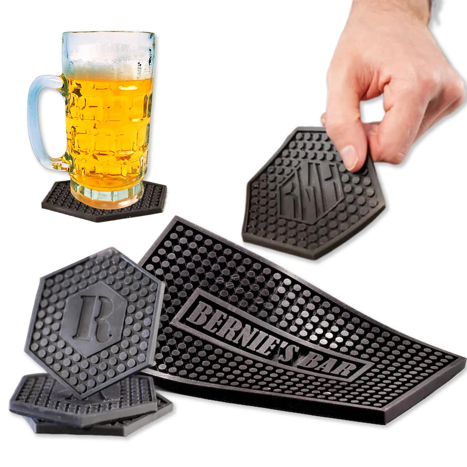 Personalized Bar Mats Customized Name Soft Silicone Bar Mats Small Size For Home Bar Coffee Bar Spill Mats For Bartenders Drinking Enthusiasts Gifts For Newlyweds