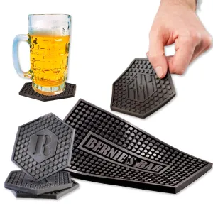 Personalized Bar Mats Customized Name Soft Silicone Bar Mats Small Size For Home Bar Coffee Bar Spill Mats For Bartenders Drinking Enthusiasts Gifts For Newlyweds