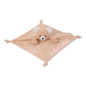 Personalized Teddy Bear Security Blanket for Babies 12" - Personalized Soft Plush Soothing Towel, Unisex Baby Comforter, Ideal Sleep Companion, for Newborns, by Creations by Emas