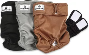 Pet Parents® Washable Dog Diapers (3pack)   Extendrs® of Durable Doggie Diapers, Premium Dog Diapers Female (X-Small, Natural)