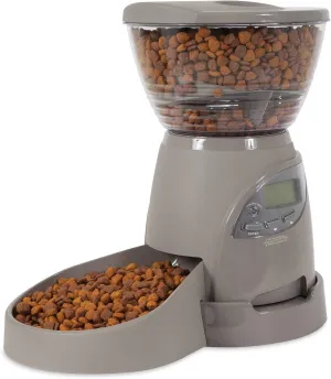 Petmate Portion Right Programmable Dog and Cat Feeder 2 Sizes Brushed Nickel