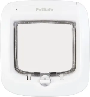 PetSafe Microchip Cat Door, Exterior or Interior Pet Door - Multi-User RFID Access Up to 40 Pets, 4-Way Locking, Weatherproof, DIY Easy Install, Hardware Kit; Privacy for Cat Litter Box or Pet Feeder