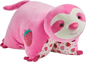 Pillow Pets - Sweet Scented Strawberry Sloth Puff - Stuffed Animal - Plush