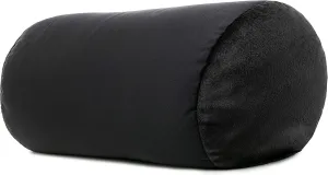 PILLOWY Microbead Bolster Neck Roll Pillow, Gently On Body, Head, Neck & Shoulders No Pain Rest, Relax Sleep - Silky Feel Prevent Wrinkles & Hair Breakage - Lightweight Cylinder Tube, 14" x 8", Black