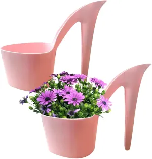 Plant Pot | High Heel Pot | Indoor Plant Container, Flowerpot Décor, High Heel Shaped Small Flower Planter, Decorative Lady Shoe Shape Floral Pots, Creative Pots for Living Room, Yard