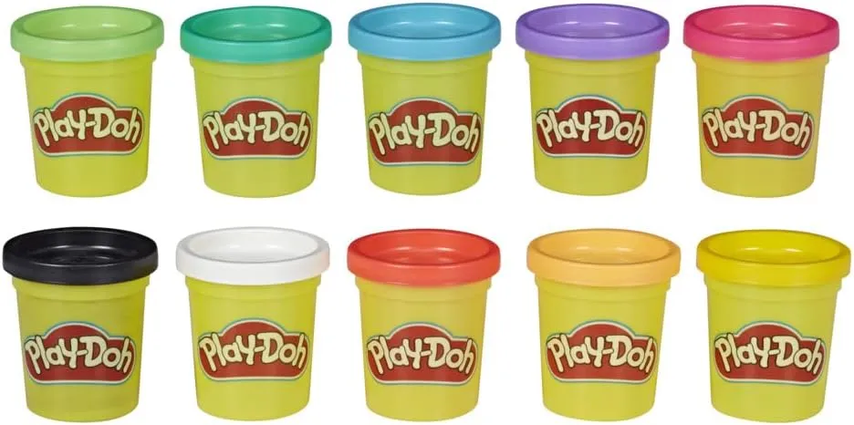 Play-Doh 10-Pack of Non-Toxic Modeling Compound, 2-Ounce Cans, Amazon Exclusive