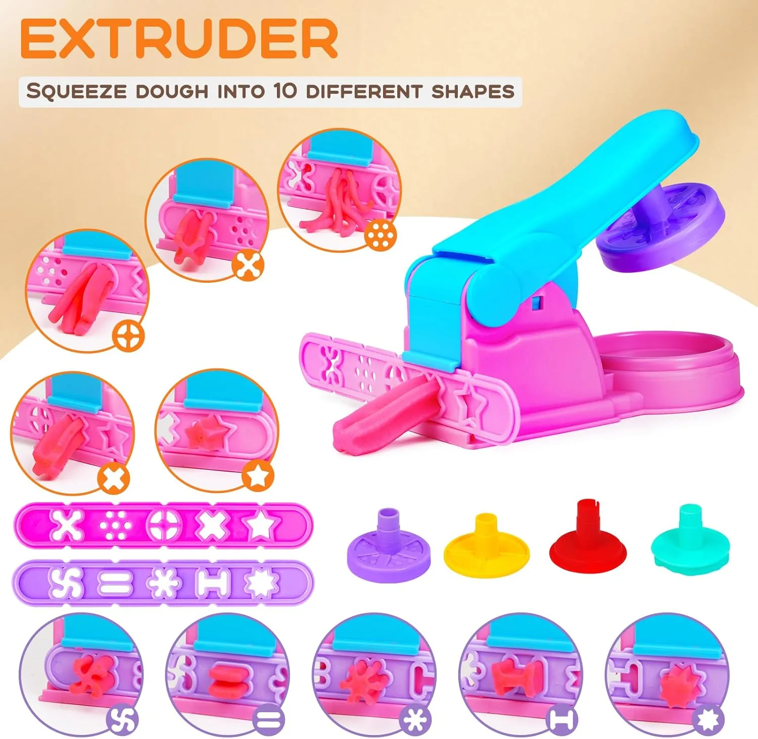 Playdough Tool Sets for Kids Ages 3-8 | 30-Piece Arts & Crafts Kit with Animal Molds,Rolling Pin & Storage Box | STEM Educational Toys for Sensory Play & Motor Skills-Birthday, Christmas, Party Favors