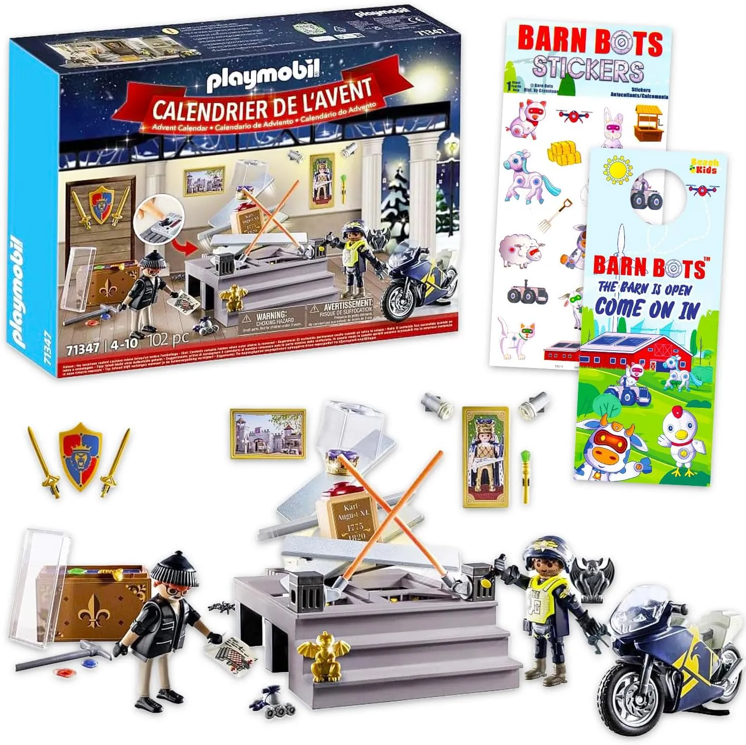 Playmobil Playset for Kids - Bundle with 102 Pc Museum Heist Activity Set with Mini Figure, Accessories, More | Playmobile Play Scene for Girls, Boys, Kids