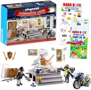Playmobil Playset for Kids - Bundle with 102 Pc Museum Heist Activity Set with Mini Figure, Accessories, More | Playmobile Play Scene for Girls, Boys, Kids