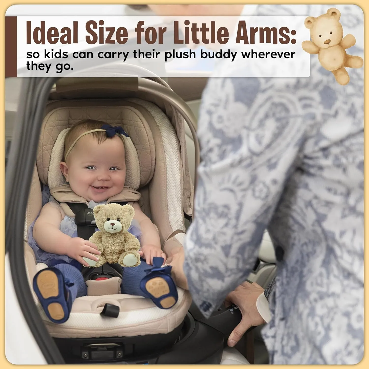 Plush Teddy Bear Stuffed Animal – Soft Cuddly Huggable Plush Toy for Kids & Adults – 10 Inch for Birthday Graduation Valentine & Holidays (Maxi The Furry Bear)