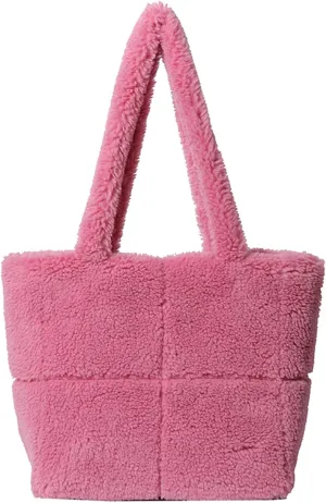 Plush Teddy Tote Bag Women 2024 Fall Winter Large Lamb Wool Shoulder Handbag Cozy Fuzzy Tote Bag