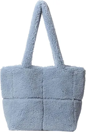 Plush Teddy Tote Bag Women 2024 Fall Winter Large Lamb Wool Shoulder Handbag Cozy Fuzzy Tote Bag