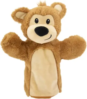 Plushible Pawley Teddy Bear Hand Puppet – Stuffed Animal Puppets for Kids, Babies & Toddlers, Soft Plush Toy with Embroidered Details, Ideal for Birthdays & Special Occasions